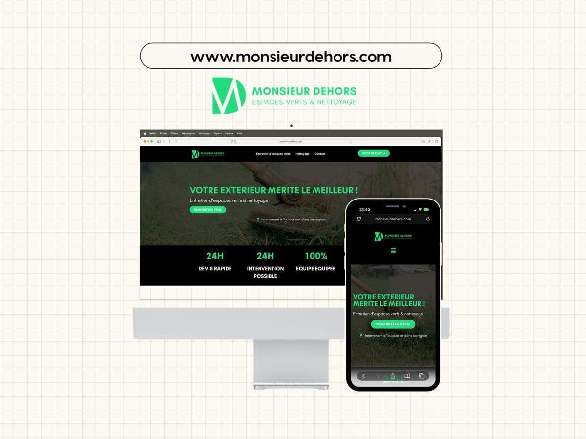 site internet Monsieur Dehors